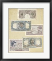 Framed Antique Currency II