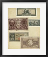 Framed Antique Currency IV