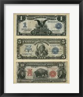Framed Antique Currency VI