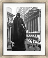 Framed George Washington Statue, New York Stock Exchange, Wall Street, Manhattan, New York City, USA