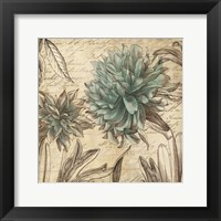 Framed Blue Botanical I