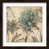 Framed Blue Botanical I