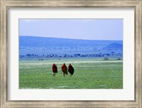 Framed Maasai on Serengeti Africa