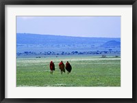 Framed Maasai on Serengeti Africa