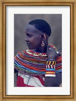 Framed Side profile of a Samburu tribal woman