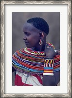 Framed Side profile of a Samburu tribal woman