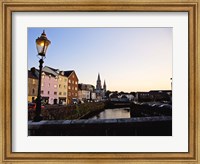 Framed St Finbarr's Cathedral, River Lee (South Channel), Cork City, County Cork, Ireland