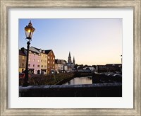 Framed St Finbarr's Cathedral, River Lee (South Channel), Cork City, County Cork, Ireland