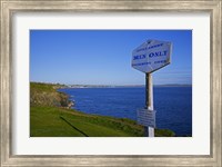 Framed Anachronistic Sign, Guillamene Swimming Cove, Tramore, County Waterford, Ireland