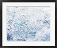 Framed Close up of water droplets on lavender glass