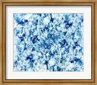 Framed Kaleidoscopic pattern in green, blue and white