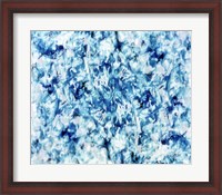 Framed Kaleidoscopic pattern in green, blue and white
