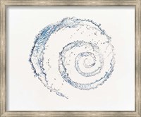 Framed Spiral of water drops with white background