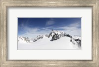Framed Clouds over a snow covered mountain, Dent du Geant, Aiguille de Rochefort, Helbronner, Val D'Aosta, Italy