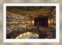 Framed Interiors of a bookstore, El Ateneo, Avenida Santa Fe, Buenos Aires, Argentina