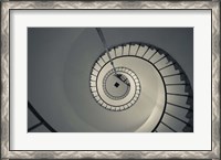 Framed Spiral staircase in a lighthouse, Cabo Santa Maria Lighthouse, La Paloma, Rocha Department, Uruguay