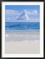 Framed Tropical beach with blue skies in background