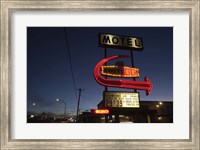 Framed Low angle view of a motel sign, Route 66, Kingman, Mohave County, Arizona, USA