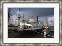 Framed Maritime museum with Ferry Berkeley, San Diego Bay, San Diego, California, USA
