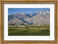 Framed Golf course with mountain range, Desert Princess Country Club, Palm Springs, Riverside County, California, USA