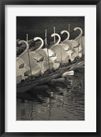 Framed Swan boats in a river, Boston Public Garden, Boston, Massachusetts, USA