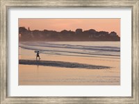 Framed Man walking on the beach, Good Harbor Beach, Gloucester, Cape Ann, Massachusetts, USA
