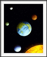 Framed Universe with planets