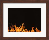 Framed Flames on Black Background