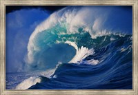 Framed Brilliant Blue Waves (side view)