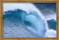 Framed Cool Blue Wave in the Sea