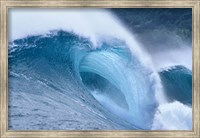 Framed Cool Blue Wave in the Sea