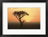 Framed Sunrise over a landscape, Kenya