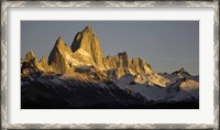 Framed Sun Reflecting off Mt Fitzroy, Argentine Glaciers National Park, Santa Cruz Province, Patagonia, Argentina