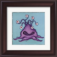 Framed Purple Monster