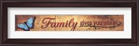 Framed Family Gives You Wings