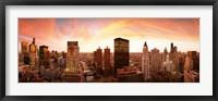 Framed Sunset Skyline Chicago IL