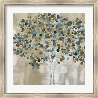 Framed Teal Tree