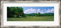 Framed Barn in a field, Cades Cove, Great Smoky Mountains National Park, Tennessee, USA