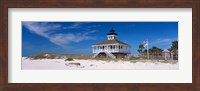 Framed Lighthouse on the beach, Port Boca Grande Lighthouse, Gasparilla Island State Park, Gasparilla Island, Florida, USA