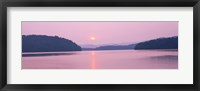 Framed Sunset over mountains, Lake Chatuge, Western North Carolina, North Carolina, USA