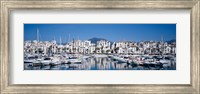 Framed Boats at a harbor, Puerto Banus, Costa Del Sol, Andalusia, Spain