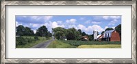 Framed Road passing through a farm, Emmons Road, Tompkins County, Finger Lakes Region, New York State, USA