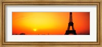 Framed Eiffel Tower sunrise Paris France