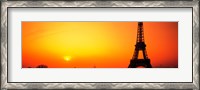 Framed Eiffel Tower sunrise Paris France