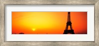Framed Eiffel Tower sunrise Paris France