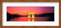 Framed Itsukushima Shrine Otorii Hiroshima Japan