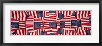 Framed Close-up of American flags