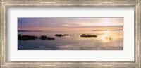 Framed Sunset over a lake, Chequamegon Bay, Lake Superior, Wisconsin, USA