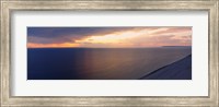 Framed Clouds over a lake at dusk, Lake Michigan, Michigan, USA