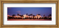 Framed Miami Beach at dusk, FL